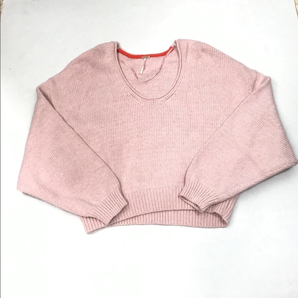 Free People Sweaters - Free People Cropped Sweater Chunky Knit Cotton S
